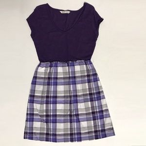Old Navy Purple Plaid Dress (XS)